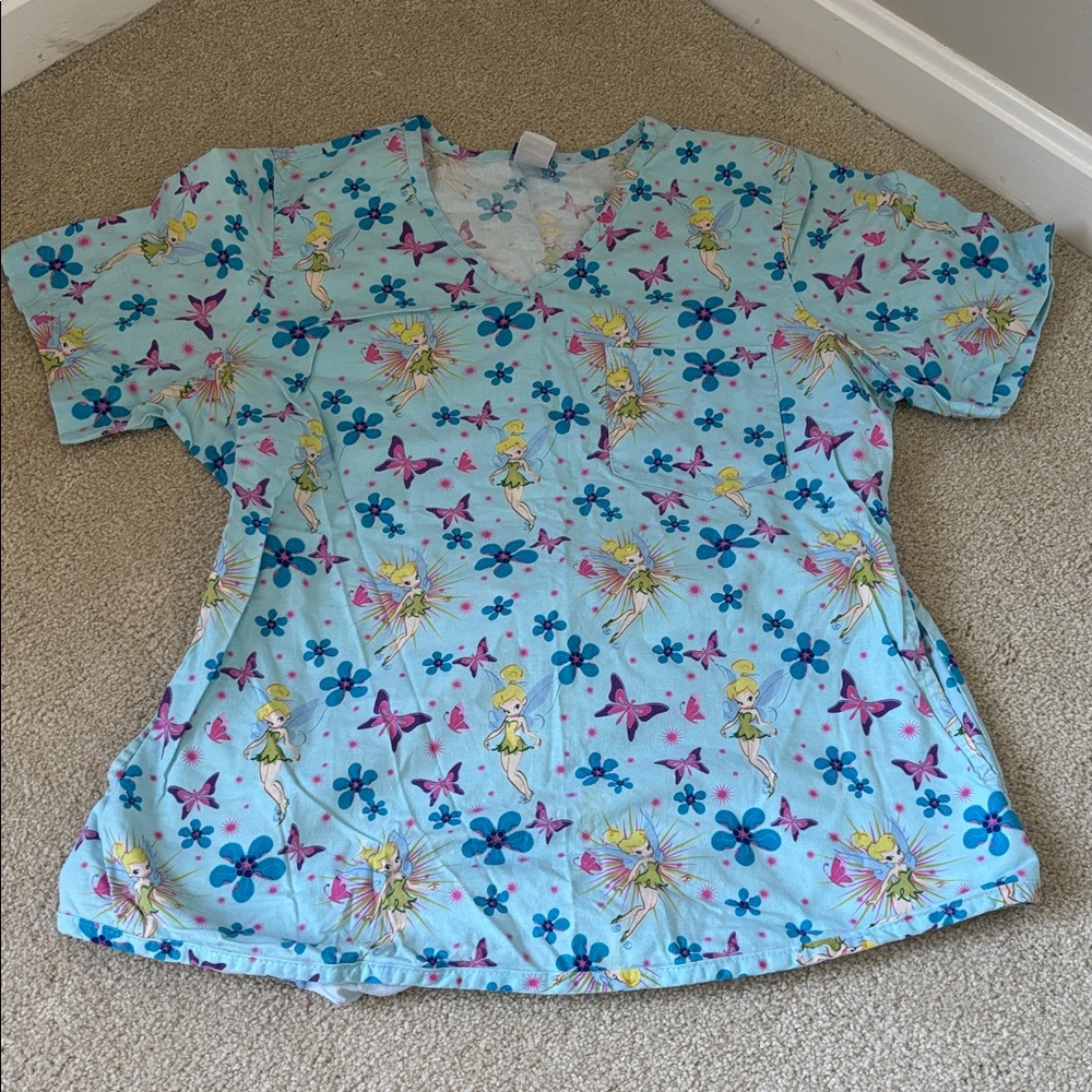 Disney Tinkerbell Scrub Top